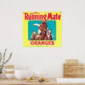 Running Mate Orange LabelLindsay, CA Poster (Küche)