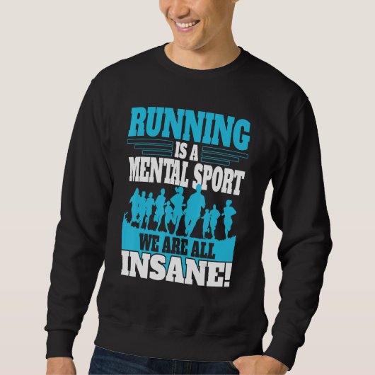 Running men Marathoner Runner Coach XC Running Sweatshirt (Vorderseite)