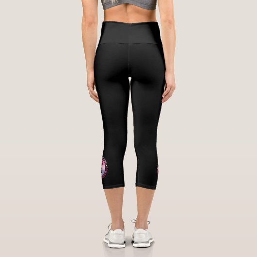 Running Mindset - Girly Runner Endurner Quote Capri Leggings (Rückseite)