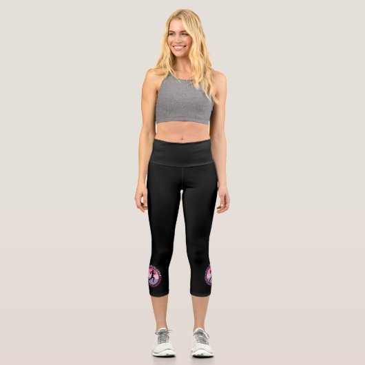 Running Mindset - Girly Runner Endurner Quote Capri Leggings (Vorderseite)