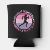 Running Mindset - Girly Runner Endurner Quote Dosenkühler (Rückseite)