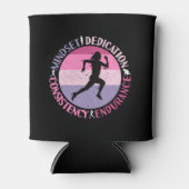 Running Mindset - Girly Runner Endurner Quote Dosenkühler (Vorderseite)