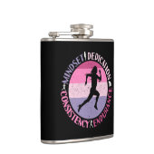 Running Mindset - Girly Runner Endurner Quote Flachmann (Rechts)