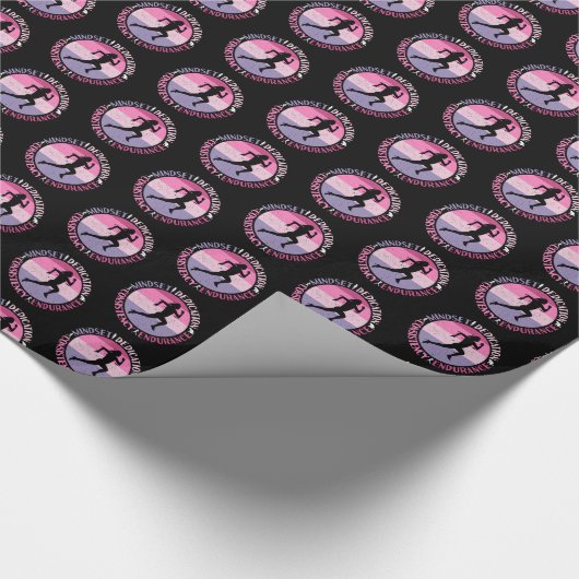Running Mindset - Girly Runner Endurner Quote Geschenkpapier (Ecke)