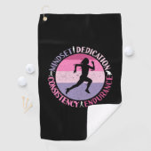 Running Mindset - Girly Runner Endurner Quote Golfhandtuch (Insitu)