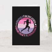 Running Mindset - Girly Runner Endurner Quote Karte (Vorderseite)