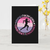 Running Mindset - Girly Runner Endurner Quote Karte (Gelbe Blume)