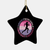 Running Mindset - Girly Runner Endurner Quote Keramik Ornament (Rechts)