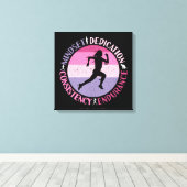 Running Mindset - Girly Runner Endurner Quote Leinwanddruck (Insitu (Holzboden))