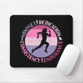 Running Mindset - Girly Runner Endurner Quote Mousepad (Mit Mouse)