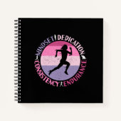 Running Mindset - Girly Runner Endurner Quote Notizblock (Vorderseite)