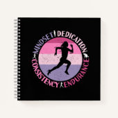 Running Mindset - Girly Runner Endurner Quote Notizblock (Vorderseite)
