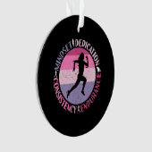 Running Mindset - Girly Runner Endurner Quote Ornament (Vorderseite)