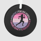 Running Mindset - Girly Runner Endurner Quote Ornament (Rückseite)