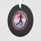 Running Mindset - Girly Runner Endurner Quote Ornament (Vorderseite)