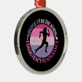 Running Mindset - Girly Runner Endurner Quote Ornament Aus Metall (Rechts)