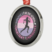 Running Mindset - Girly Runner Endurner Quote Ornament Aus Metall (Links)