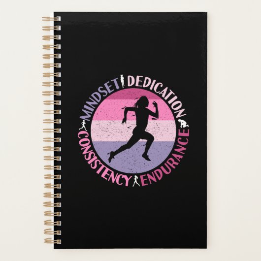 Running Mindset - Girly Runner Endurner Quote Planer (Vorderseite)