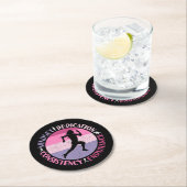 Running Mindset - Girly Runner Endurner Quote Runder Pappuntersetzer (Vor Ort)