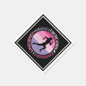 Running Mindset - Girly Runner Endurner Quote Serviette (Ecke)