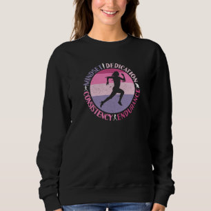 Running Mindset - Girly Runner Endurner Quote Sweatshirt