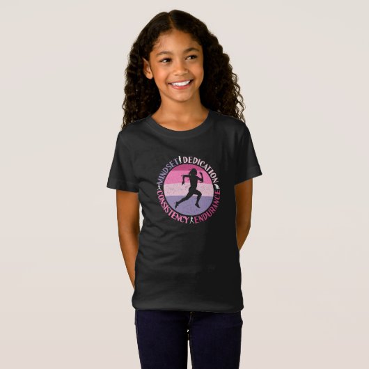 Running Mindset - Girly Runner Endurner Quote T-Shirt (Vorne ganz)
