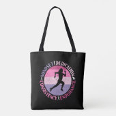 Running Mindset - Girly Runner Endurner Quote Tasche (Rückseite)