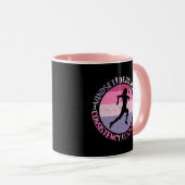 Running Mindset - Girly Runner Endurner Quote Tasse (VorderseiteRechts)