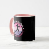 Running Mindset - Girly Runner Endurner Quote Tasse (Vorderseite Links)