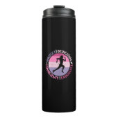 Running Mindset - Girly Runner Endurner Quote Thermosbecher (Vorderseite)