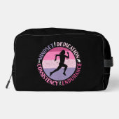 Running Mindset - Girly Runner Endurner Quote Waschbeutel (Rückseite)