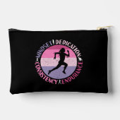 Running Mindset - Girly Runner Endurner Quote Zubehörtasche (Rückseite)