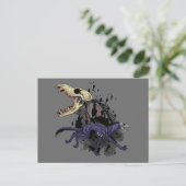 Running Monster Postkarte (Stehend Vorderseite)