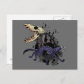 Running Monster Postkarte (Vorne/Hinten)