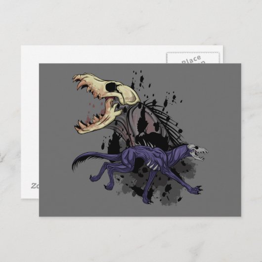 Running Monster Postkarte (Vorne/Hinten)