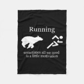 Running. Motivation  Fleecedecke (Vorderseite)