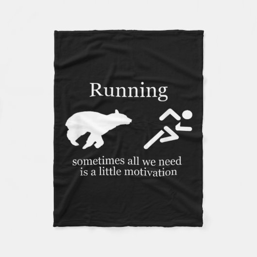 Running. Motivation Fleecedecke (Vorderseite)
