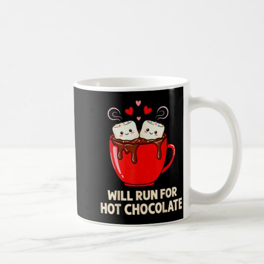 Running Motivation Kawaii Hot Chocolate Lover  Kaffeetasse (Rechts)