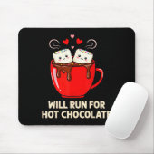 Running Motivation Kawaii Hot Chocolate Lover Mousepad (Mit Mouse)