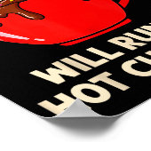 Running Motivation Kawaii Hot Chocolate Lover  Poster (Ecke)