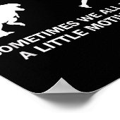 Running Motivation Raptor Chase Funny Dinosaur Poster (Ecke)