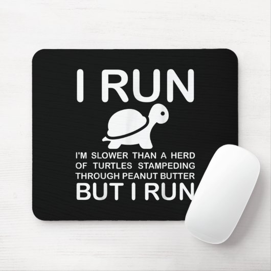 Running Motivation Turtle Mousepad (Mit Mouse)