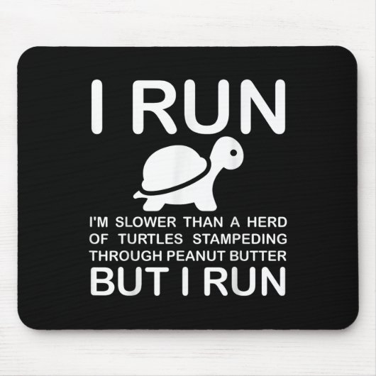 Running Motivation Turtle Mousepad (Vorne)