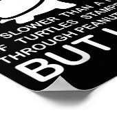 Running Motivation Turtle  Poster (Ecke)