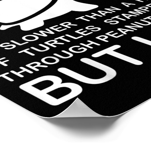 Running Motivation Turtle  Poster (Ecke)