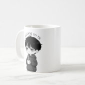 Running on 1 Percent Relatable Chibi Coffee Illust Kaffeetasse (Vorderseite Links)