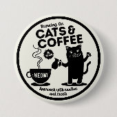 Running on Cats and Coffee Button (Vorderseite)