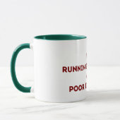 Running on Cocoa and Poor Decisions Christmas Mug Tasse (Links)