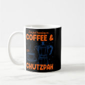 Running On Coffee & Chutzpah Retro Funny Jewis Kaffeetasse (Links)