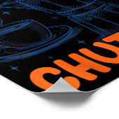 Running On Coffee &amp; Chutzpah Retro Funny Jewis Poster (Ecke)